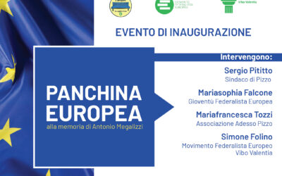 Una panchina europea per Antonio Megalizzi a Pizzo (VV)